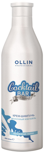 OLLIN Cocktail BAR Крем-шампунь "Молочный коктейль" Увлажнение волос 500мл