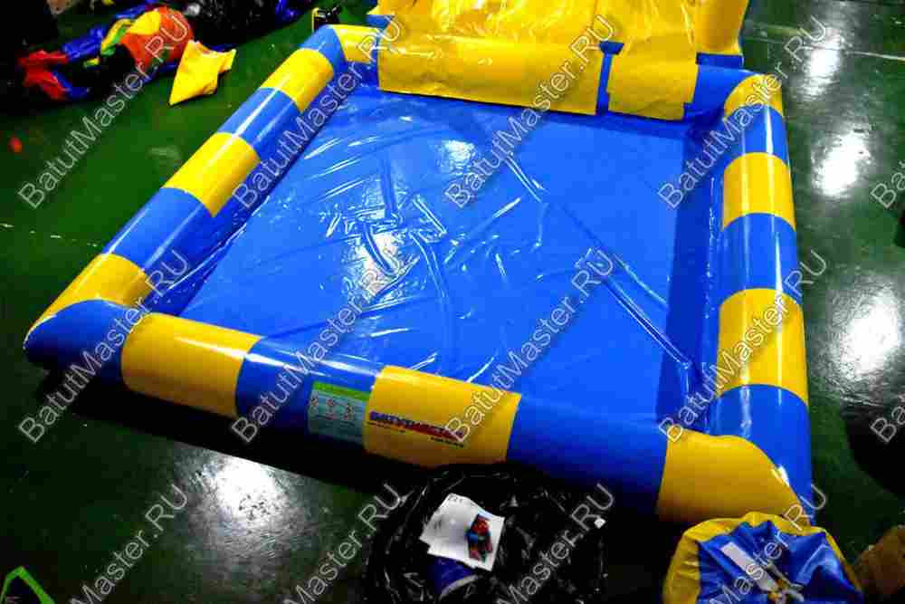 Надувной батут с бассейном «Пляжный оазис», 15*6.5*6.5 м