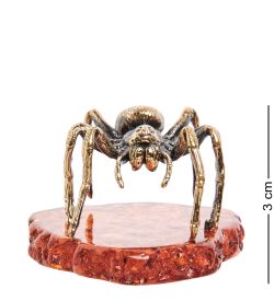 Народные промыслы AM-1160 Фигурка «Паук- Хелицер» (латунь, янтарь)