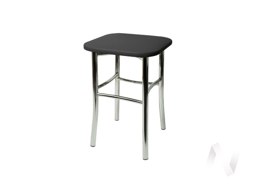 Табурет Классик (опоры хром/блисс кожзам черный)