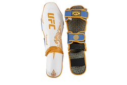 UFC Premium True Thai Защита голени, цвет синий/белый, размер XL