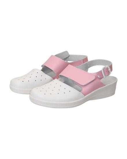 Сабо "Белла" жен. (белый/розов)