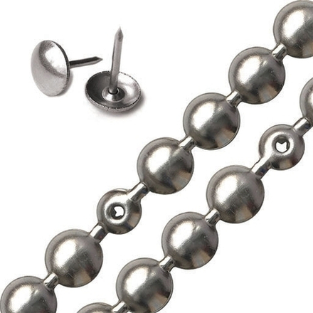 Лента декоративная 9,5мм (nickel / никель)