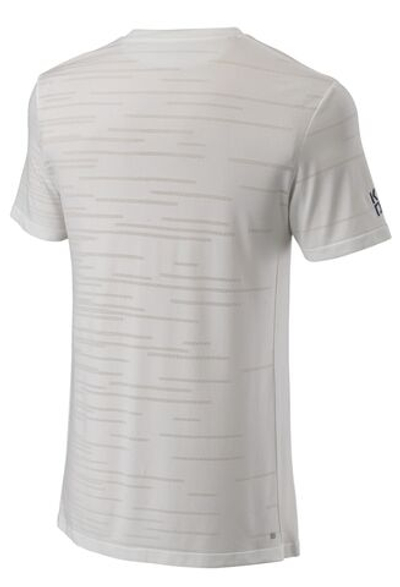 Мужская теннисная футболка Wilson Koas Rapide Seamiless Crew II M - white