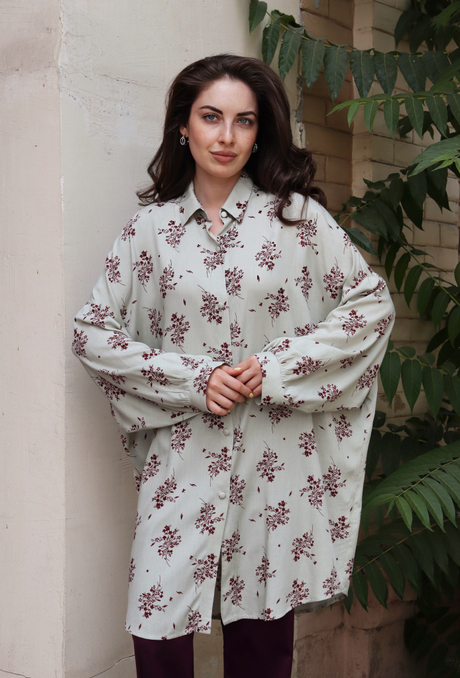 Рубашка удлиненная oversize
