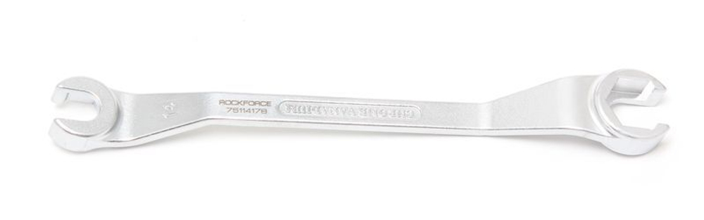 Ключ разрезной для тормозных трубок с изгибом 45° 14x17мм, в блистере RockForce##Rock FORCE RF-7511417B