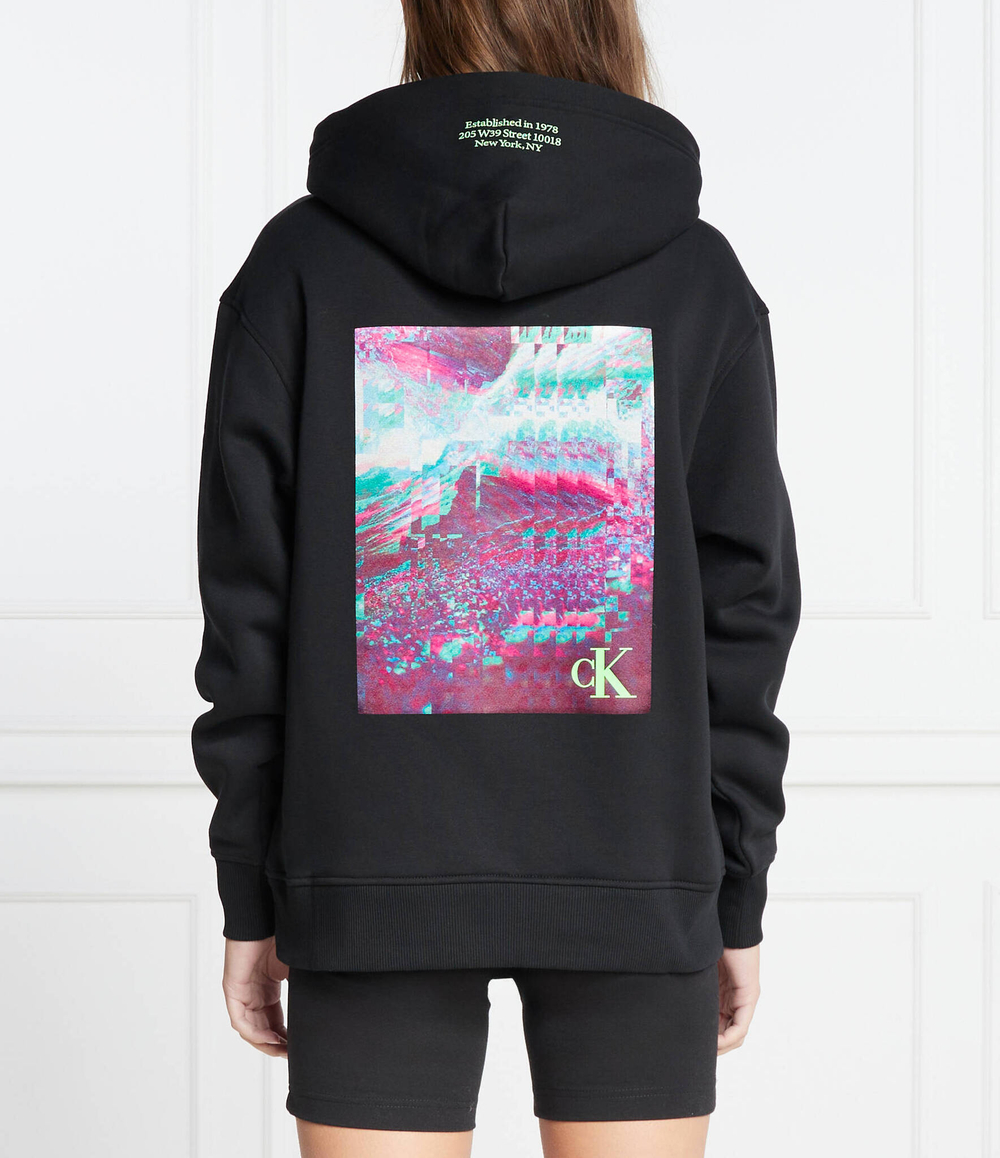 Худи BACK HYPER REAL CALVIN KLEIN JEANS - черный(J20J222225)