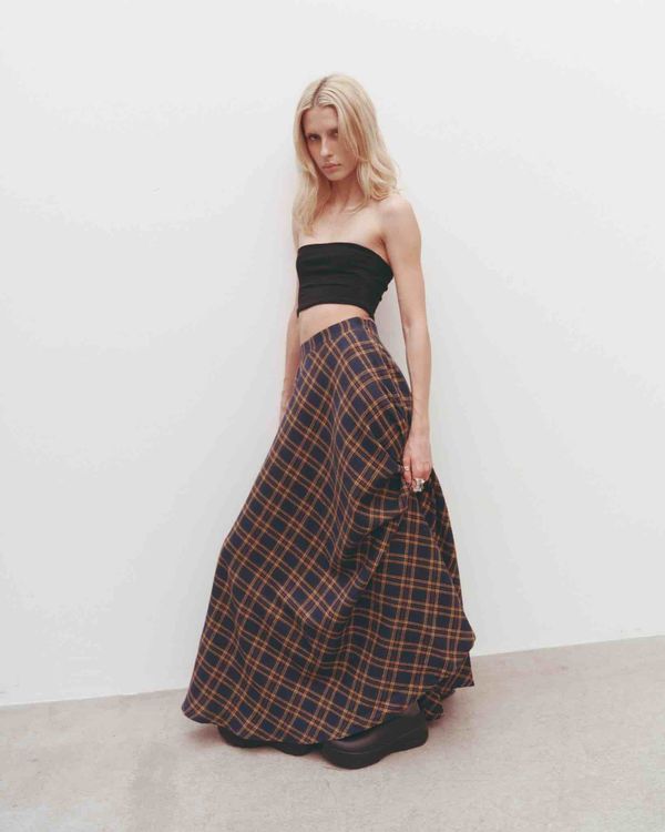 Юбка A-line Dark-Blue - фото 7