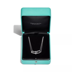 Подвеска из белого золота 18k с бриллиантами, Tiffany 💎 Hard Wear Large Double Link