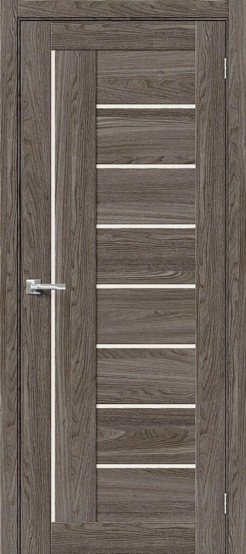 Дверь Браво-29 / Цвет Ash Wood / Стекло Magic Fog / Двери Браво