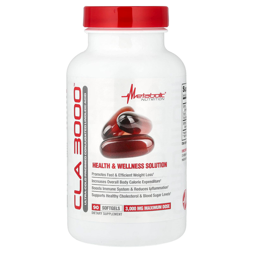 Metabolic Nutrition, CLA 3000, 90 капсул (1000 мг в каждой капсуле)