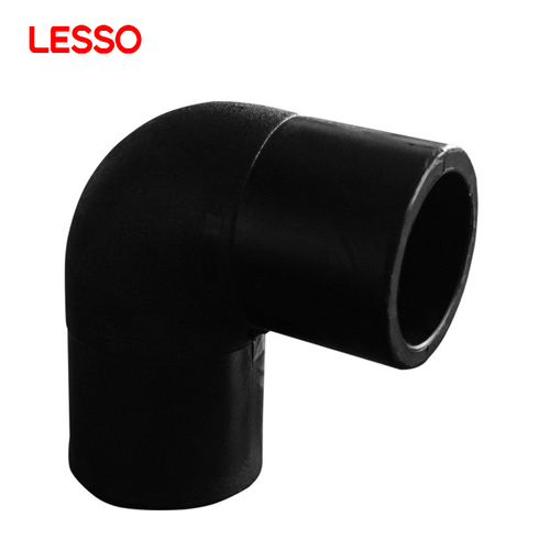 Отвод полиэтиленовый литой (спигот) 90º для сварки в стык ПЭ100 SDR17 Ру10 LESSO (Китай)