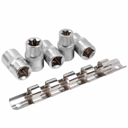 Набор головок Е-профиль 5пр. 1/2''(E12,E14,E16,E18,E20), на планке RockForce##Rock FORCE RF-4053