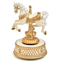 МУЗЫКАЛЬНАЯ СТАТУЭТКА "КАРУСЕЛЬ-ЛОШАДКА" 11,9Х11,1Х17,2 СМ
