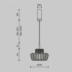 Подвесной светильник Maytoni Namiki MOD465PL-L12BK2