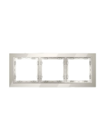 Рамка 3-м S70 стеклян. кашемир Voltum VLS110303