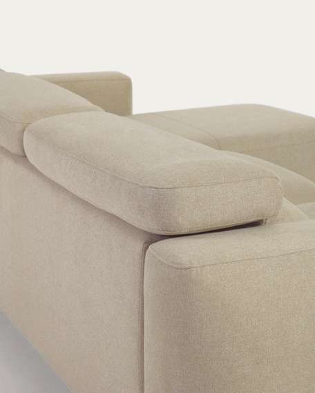 Singa 3-местный диван с правым шезлонгом бежевого цвета 296 см