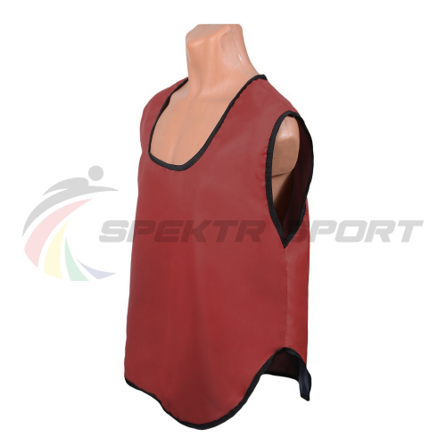 Манишка футбольная односторонняя Spektr Sport красная, р.50-54