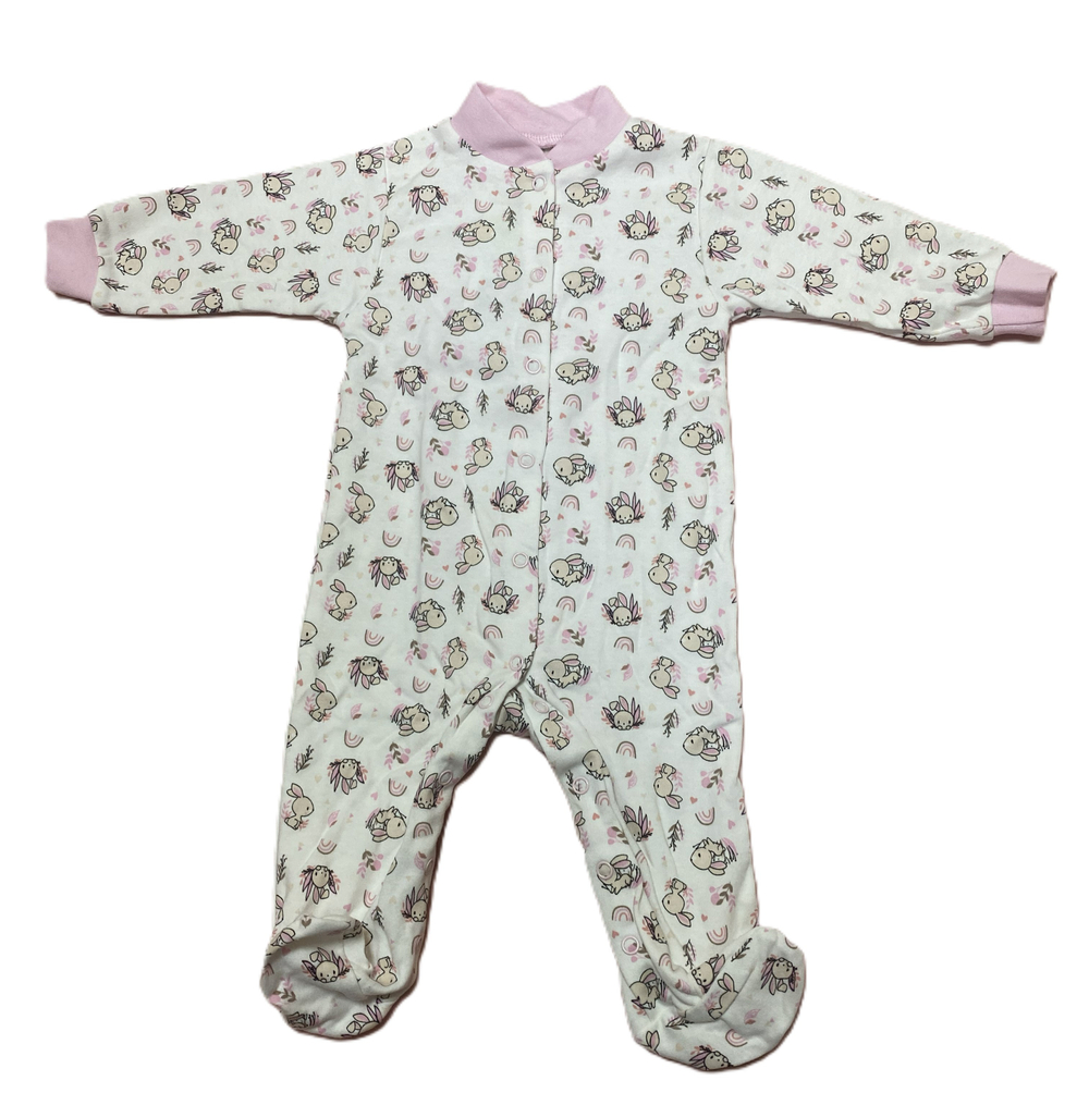 Комбинезон №1 с закрытой ножкой на кнопках из интерлока (100% хлопок) на рост 68 см