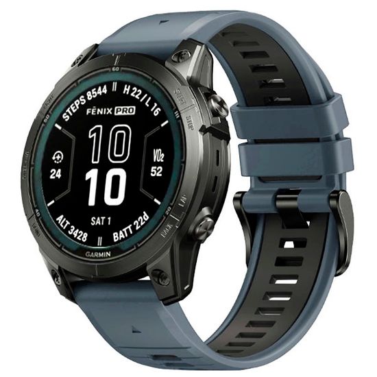Ремешок силиконовый QuickFit 22 мм. для Garmin Fenix 7 PRO/7/6/5/5 plus, Quatix 5, MARQ, Forerunner 935 / 945, instinct, instinct 2 быстросъемный ( стиль Fenix 7 Pro )
