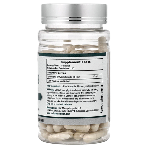 Probase Nutrition, спермидин, 10 мг, 120 капсул