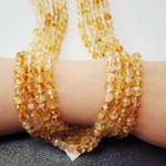 Цитрин природный, шар, огранка, р-р ~6.4 мм, цена за набор 15 бусин