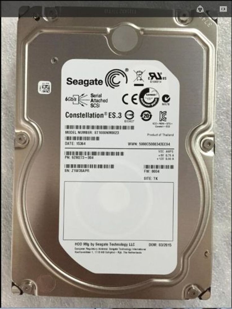 Жесткий диск Seagate Constellation ES.3 1TB 7.2K 128MB SAS 6Gb/s 3.5&quot; ST1000NM0023