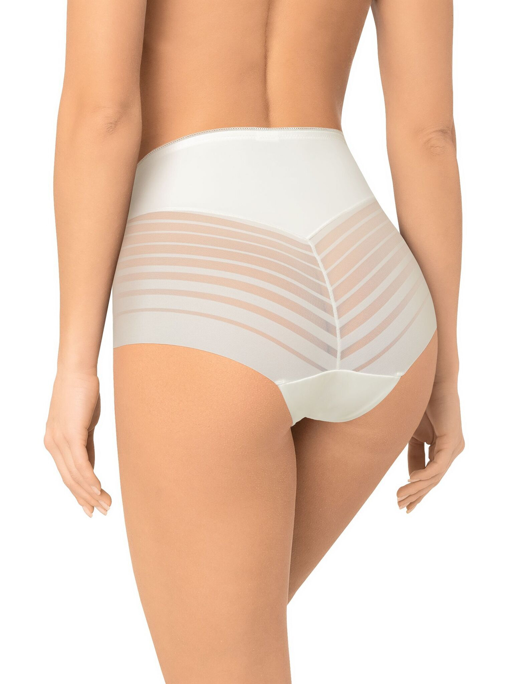 Трусики-макси из микрофибры с полосками (Размер: XXXL) (Цвет: бежевый)