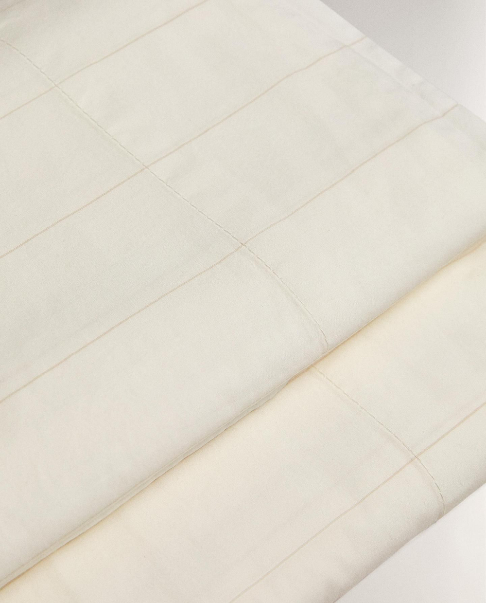 Zara Home - Полосатая простыня, белый, 240x280 см
