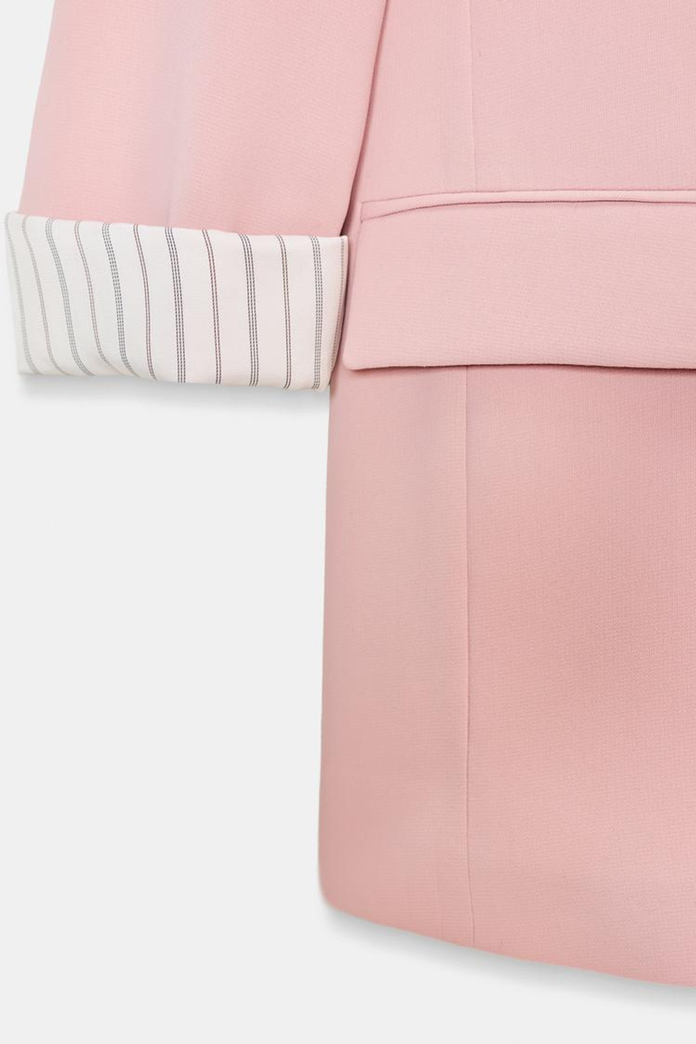 ZARA БЛЕЙЗЕР С ПРИНТОМ НА МАНЖЕТАХ, РОЗОВЫЙ