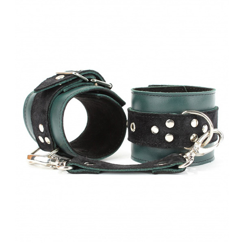 Изумрудные кожаные оковы БДСМ Арсенал Lady's Arsenal Emerald Shackles 67025