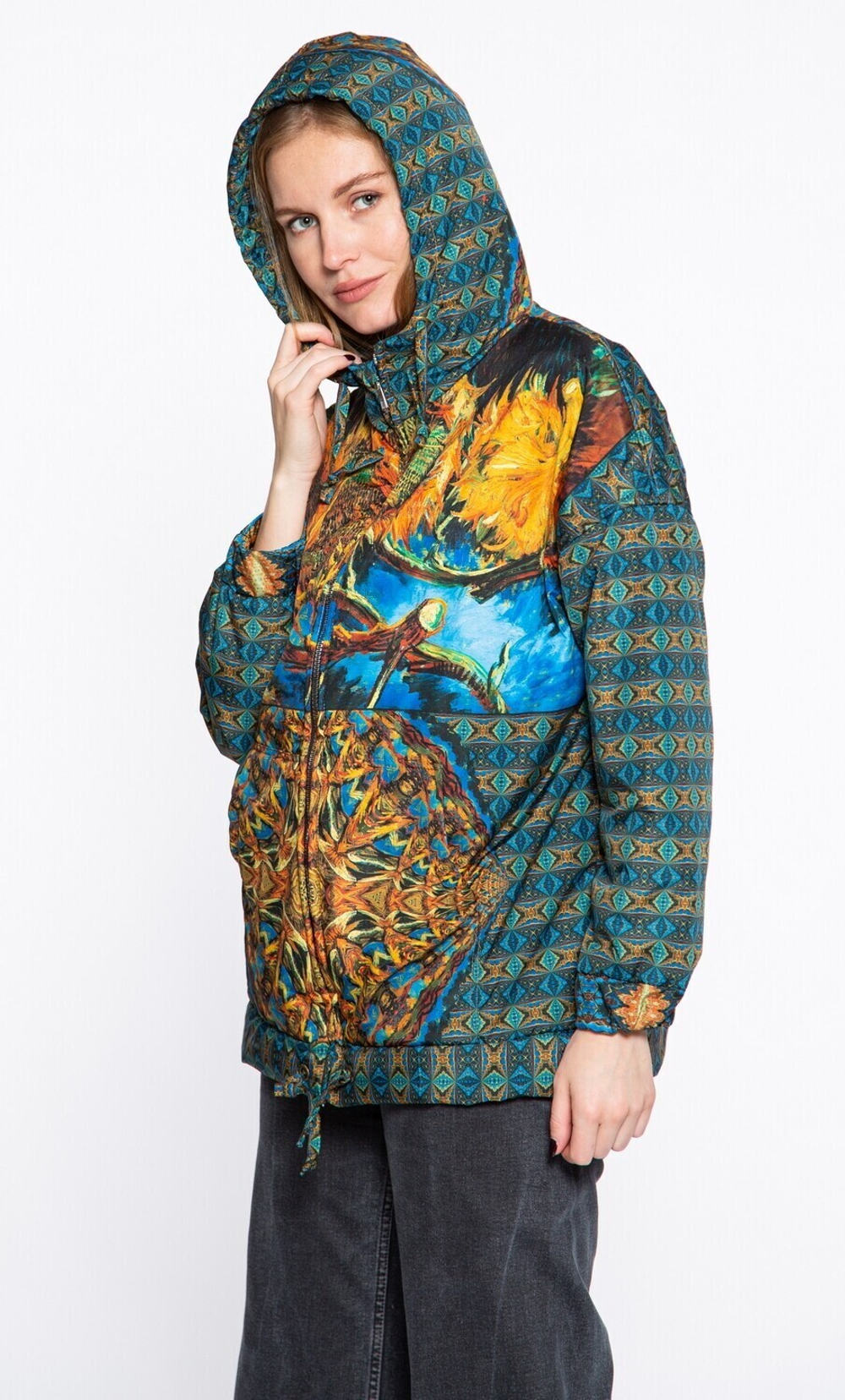 Куртка "Подсолнухи", по мотивам картины Ван Гога "Подсолнухи (F452)