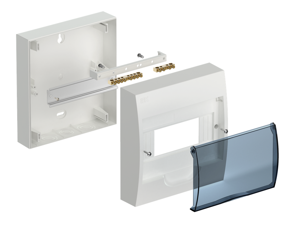 KREPTA 3 Корпус пластиковый ЩРН-П-8 IP41 белый IEK