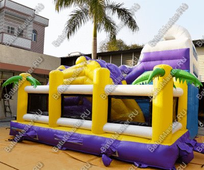 Коммерческий батут "Белый клык" с немеханизированной головой, размер 6*5*4 м