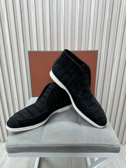 Ботинки Loro Piana Open Walk из нубукового крокодила