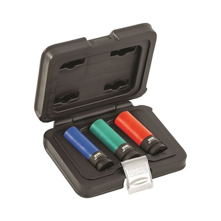 270 C/C3 Набор головок с тефлоновым покрытием, для колесных дисков 17,19,21мм, USAG (Италия)