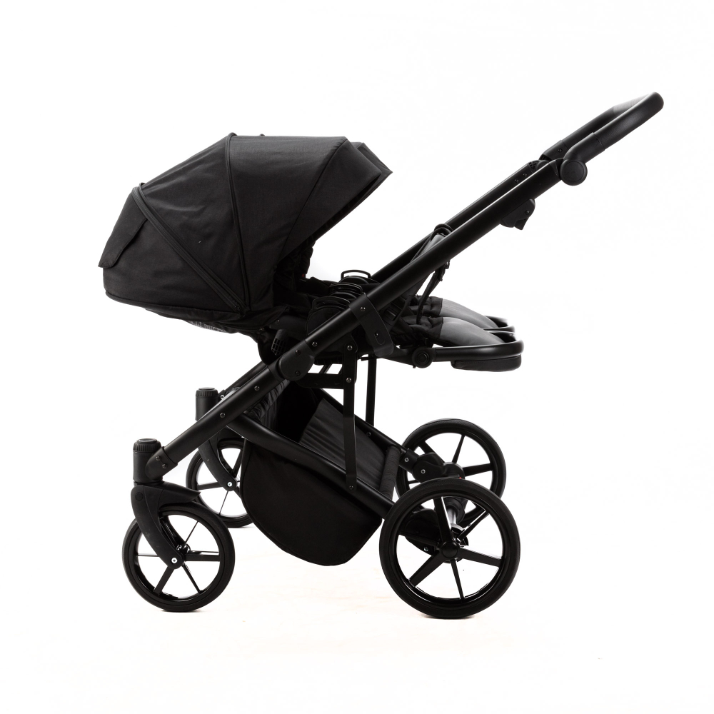 Детская универсальная коляска Adamex LEO DUO (2в1) DUO-TK53 - Черный