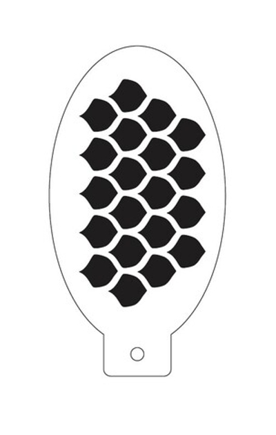 Трафарет для аквагрима овальный "Кожа рептилии" 7 на 13 см