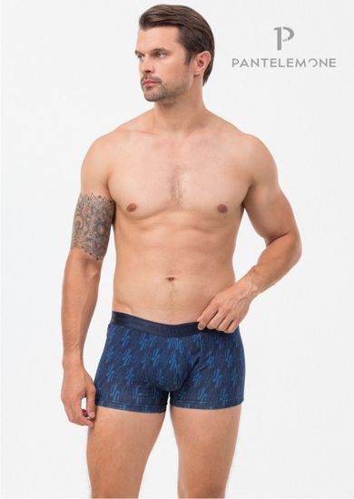 Трусы мужские боксеры Pantelemone PMH-1522, геометрия деним/темно-синяя