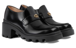 GUCCI Interlocking Loafers 7.5cm Women"s Black