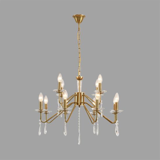 8319/12 CLASSI шампань/прозрачный, металл/хрусталь Люстра E14 12*40W 220V SEVERINA