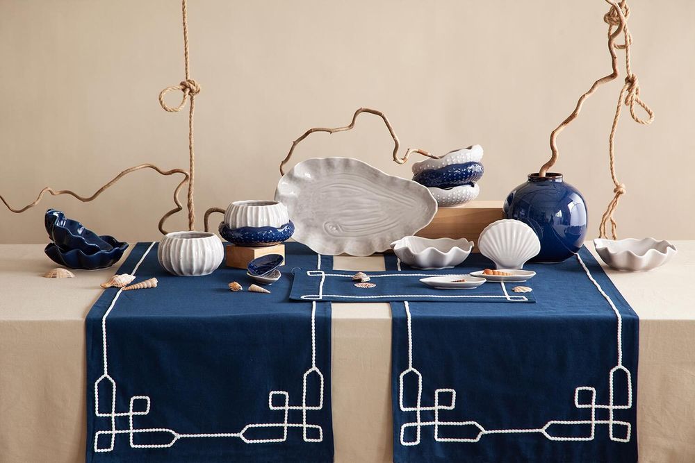 Дорожка на стол Navy story из коллекции Sea treasures, 45х150 см