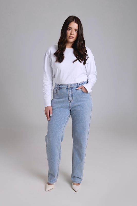 Джинсы straight fit, синий