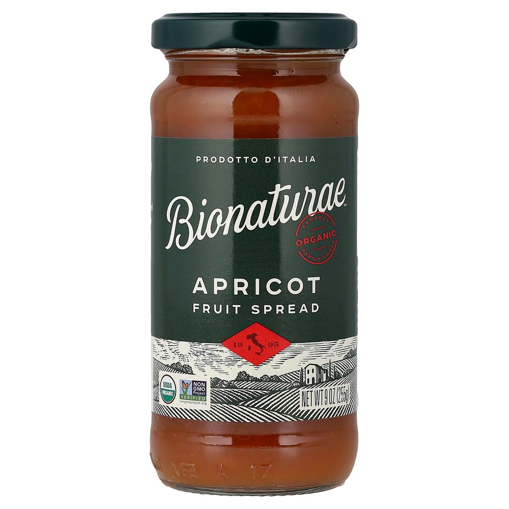 Bionaturae, органический фруктовый спред, абрикос, 255 г (9 унций)