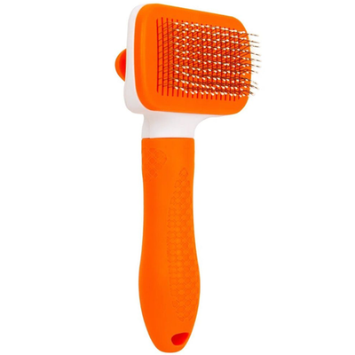 Пуходерка classic с кнопкой очистки l 18х11х5,5 рф-17 оранжевый