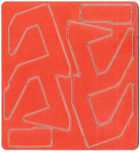 Логотипные вставки Alpha-X (цвет:оранжевый, правые)