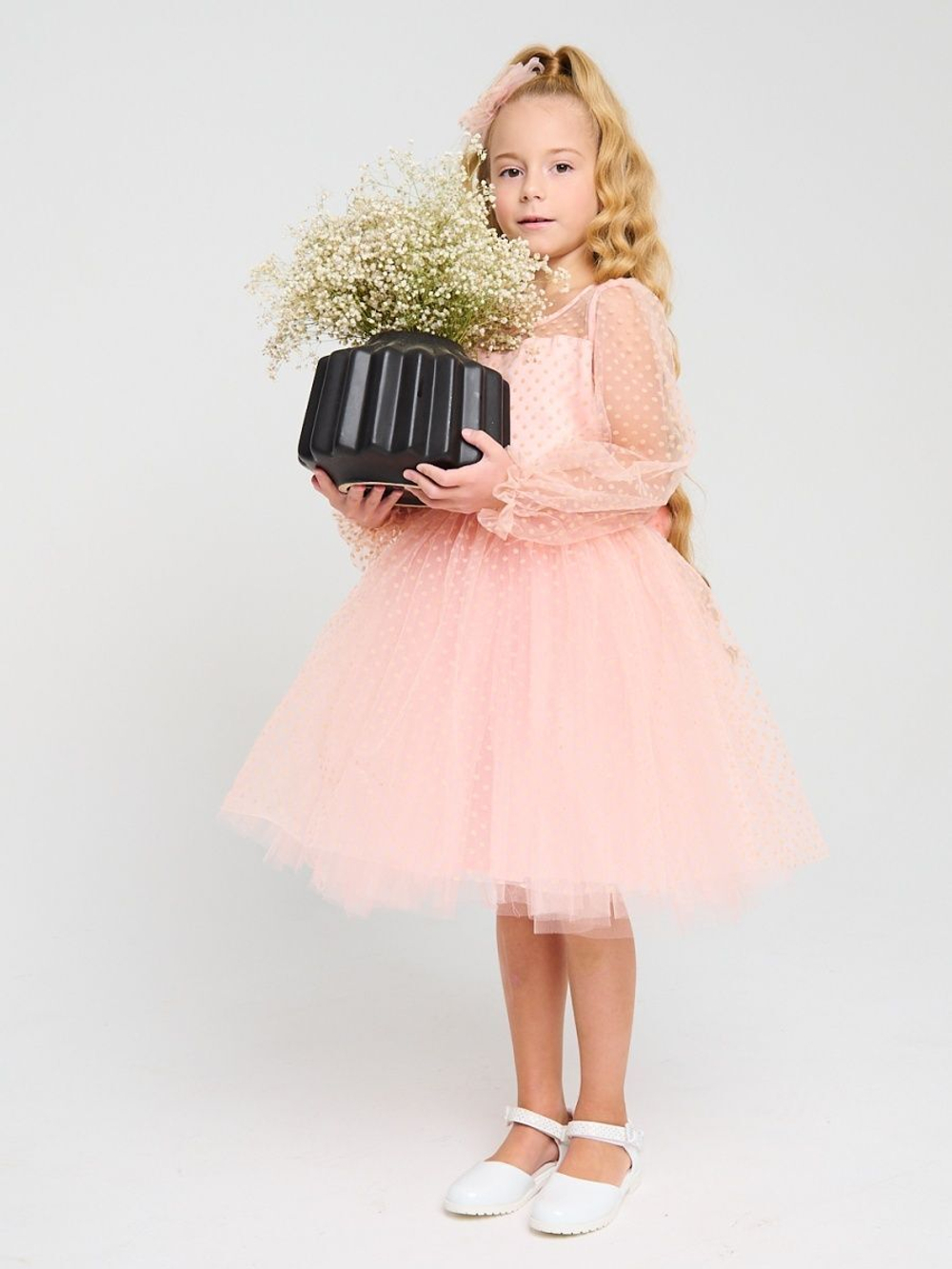 Пышное платье Уэнсдэй Аддамс (Wednesday Addams) в горох