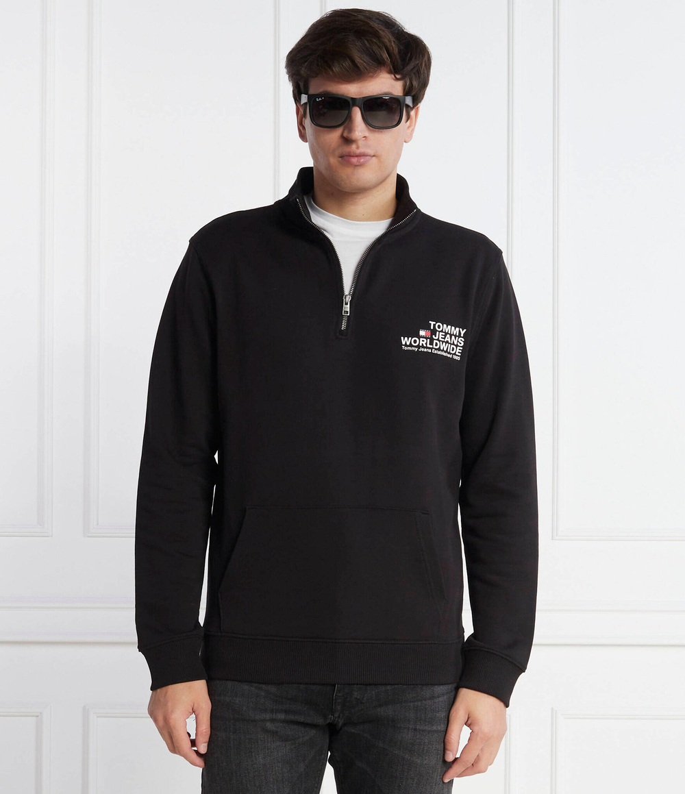 Худи ENTRY GRAPHIC HALF-ZIP Tommy Jeans - черный(DM0DM17782)
