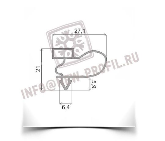 Уплотнитель для торгового холодильного шкафа Coldwell C450 размер 1610*585 мм(005)