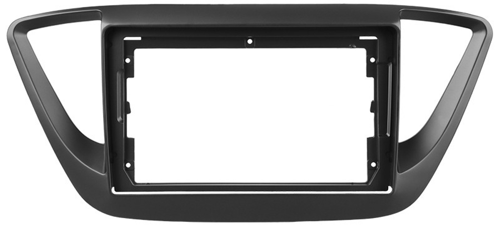 Комплект рамки с разъёмами 9" Hyundai Solaris 2 2017-2022, Solaris HS 2024+ (F2) (без нави) черная (B) - Car-Smart 7018B-2